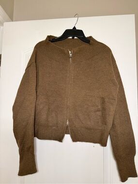 Lena Off Shoulder Sweater in Brown SUPERDOWN